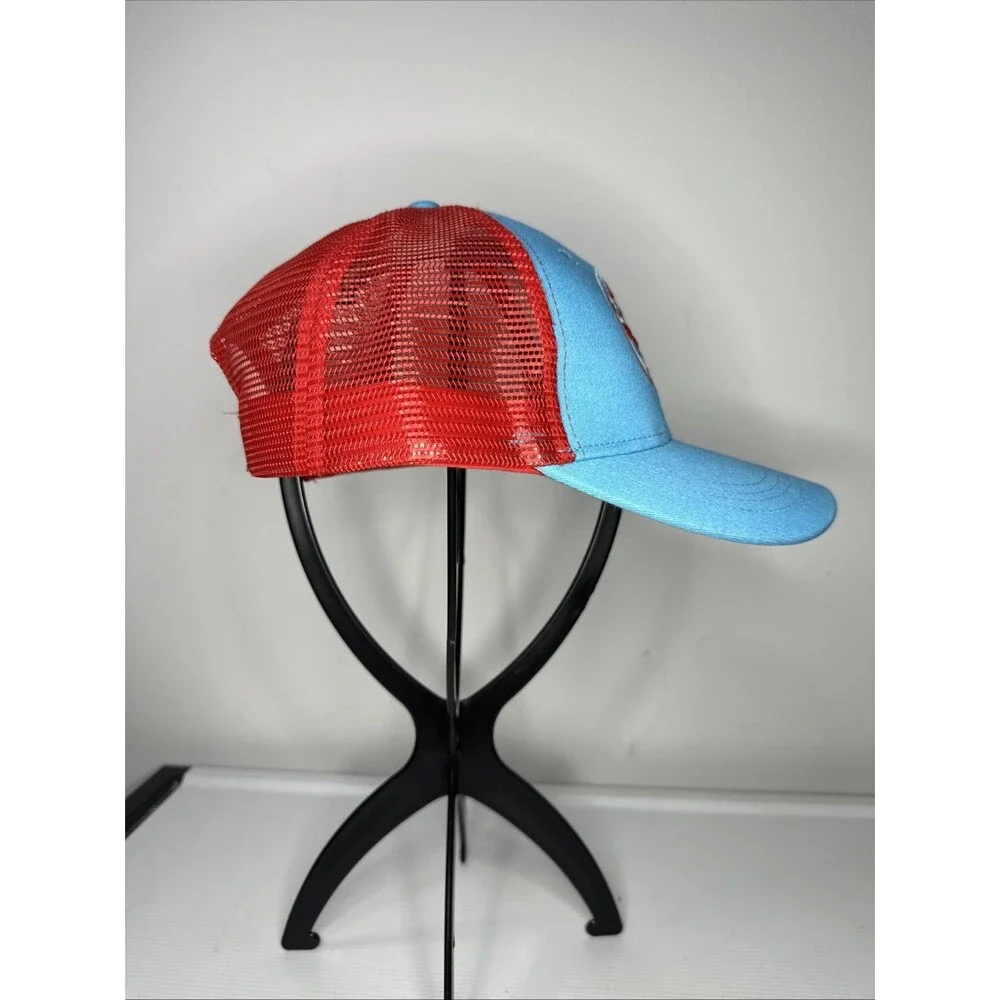 Chicago Dogs Blue & Red Mesh Back Adjustable Baseball Cap Trucker Hat Adult Size